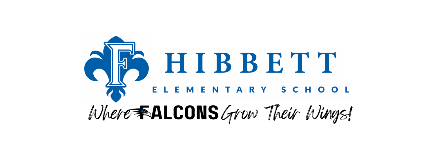 Image of fleur de lis logo with Hibbett Elementary School text.